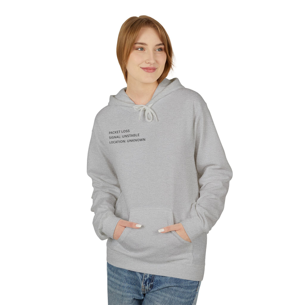 Connected to WiFi, Disconnected from Reality Hoodie – Minimal World Map Tech Travel Pullover