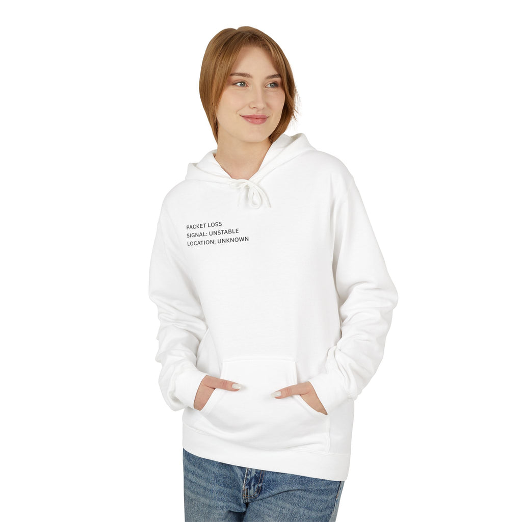 Connected to WiFi, Disconnected from Reality Hoodie – Minimal World Map Tech Travel Pullover