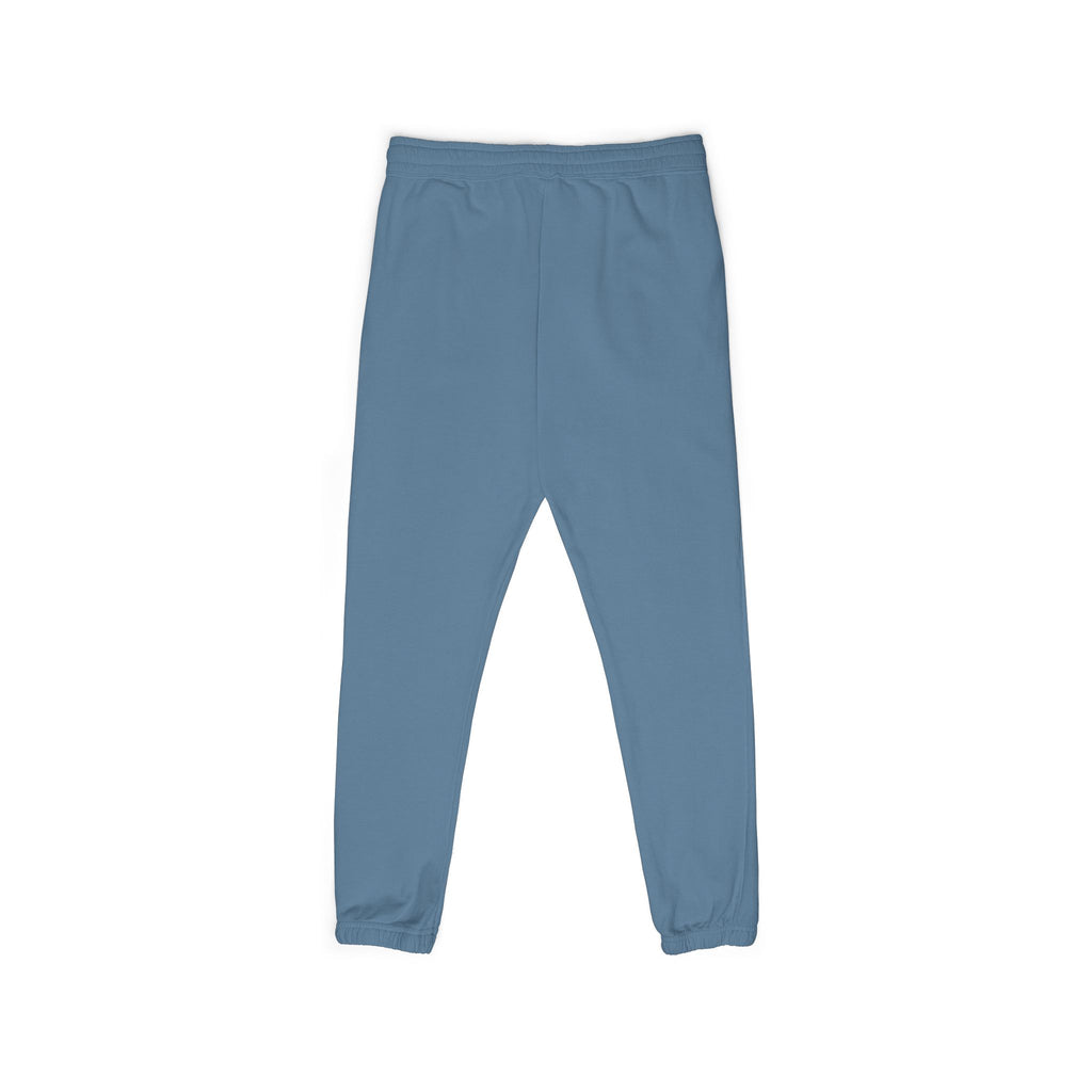 Progress over Perfection Embroidered Garment-Dyed Fleece Sweatpants — Minimal Small Script Logo Joggers