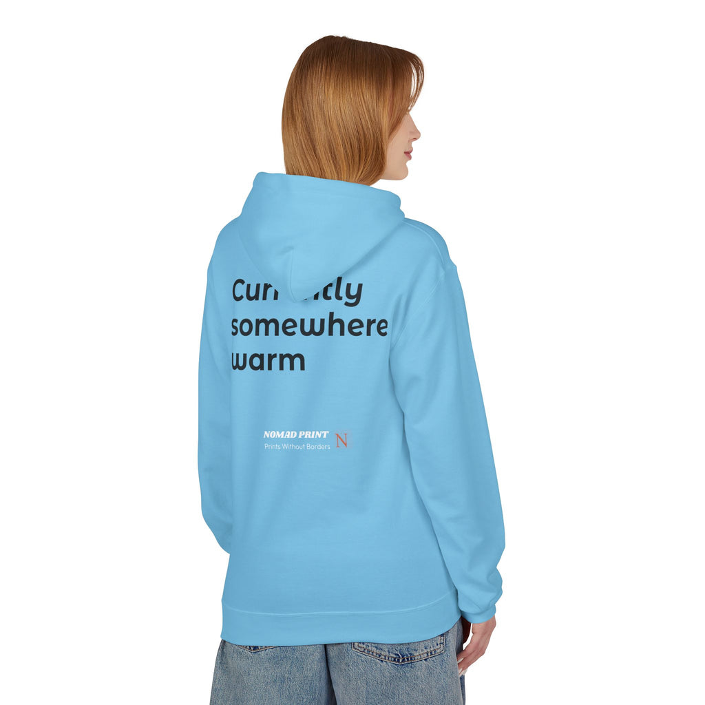Aloha Adventure Hoodie — "Currently Somewhere Warm" Tropical Graphic Hoodie