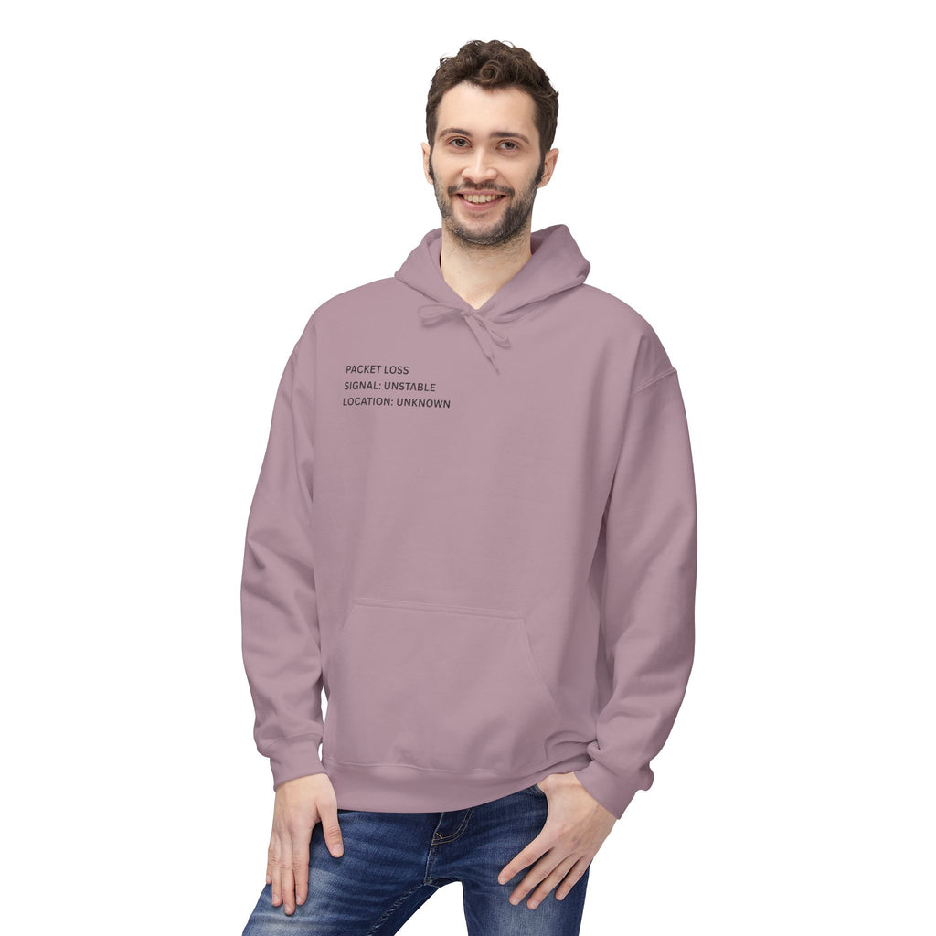 Connected to WiFi, Disconnected from Reality Hoodie – Minimal World Map Tech Travel Pullover