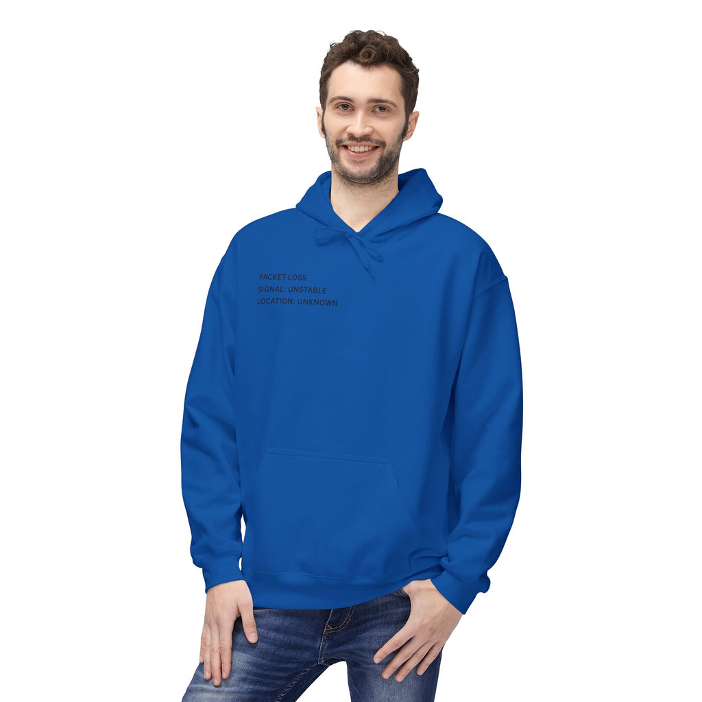 Connected to WiFi, Disconnected from Reality Hoodie – Minimal World Map Tech Travel Pullover
