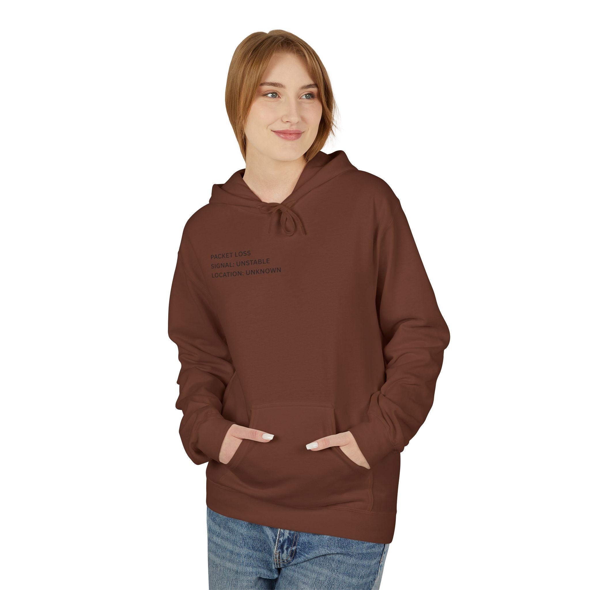 Connected to WiFi, Disconnected from Reality Hoodie – Minimal World Map Tech Travel Pullover