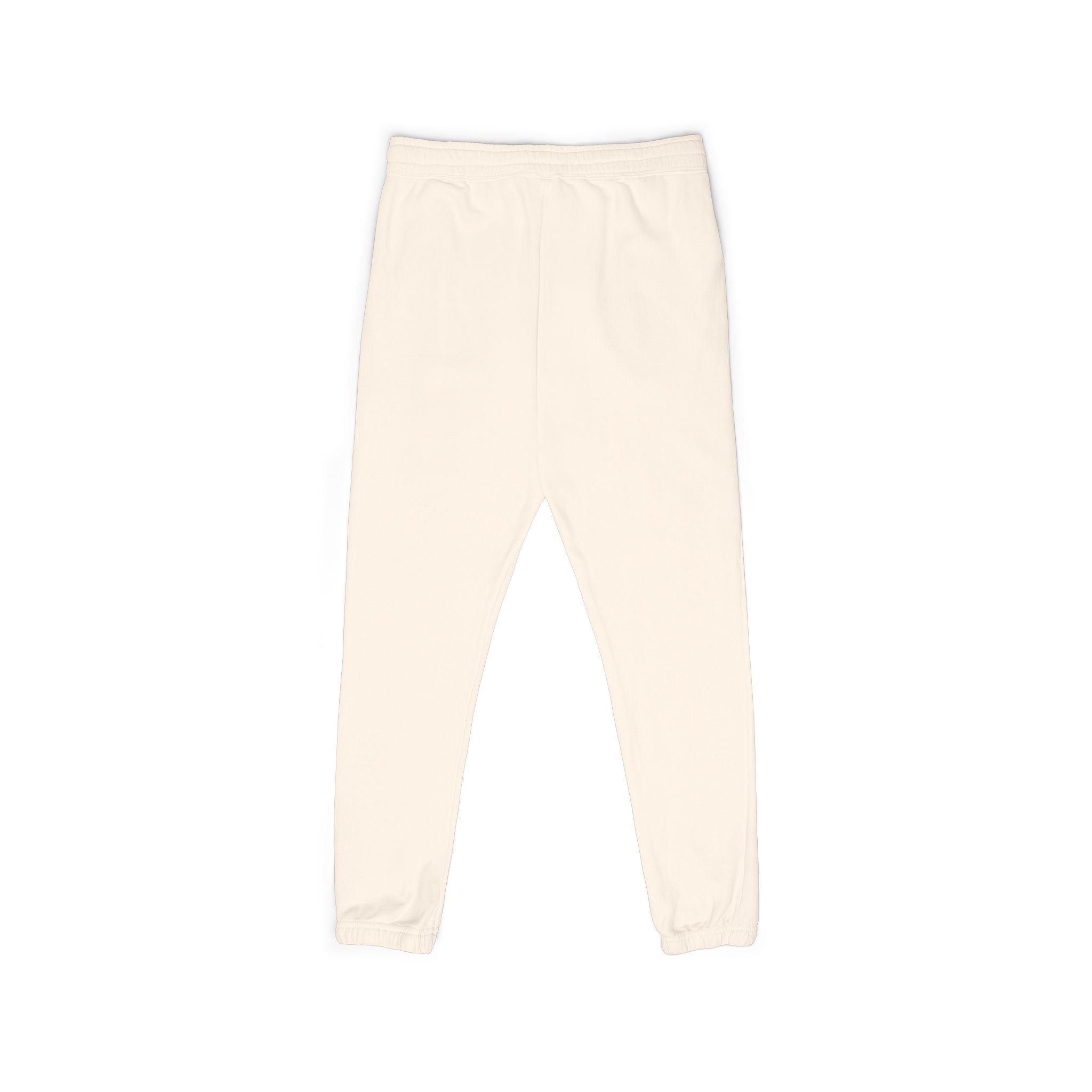 Progress over Perfection Embroidered Garment-Dyed Fleece Sweatpants — Minimal Small Script Logo Joggers