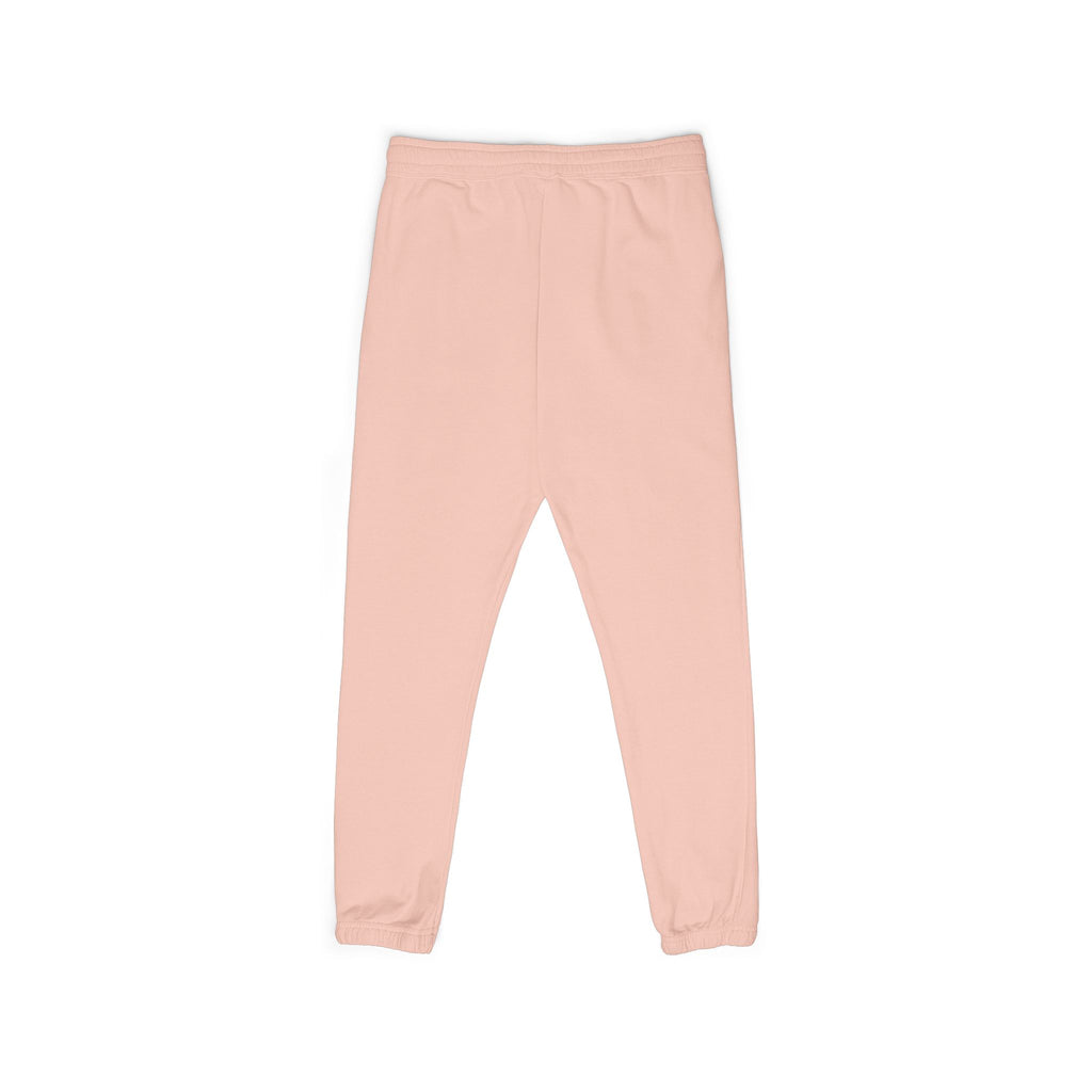 Progress over Perfection Embroidered Garment-Dyed Fleece Sweatpants — Minimal Small Script Logo Joggers