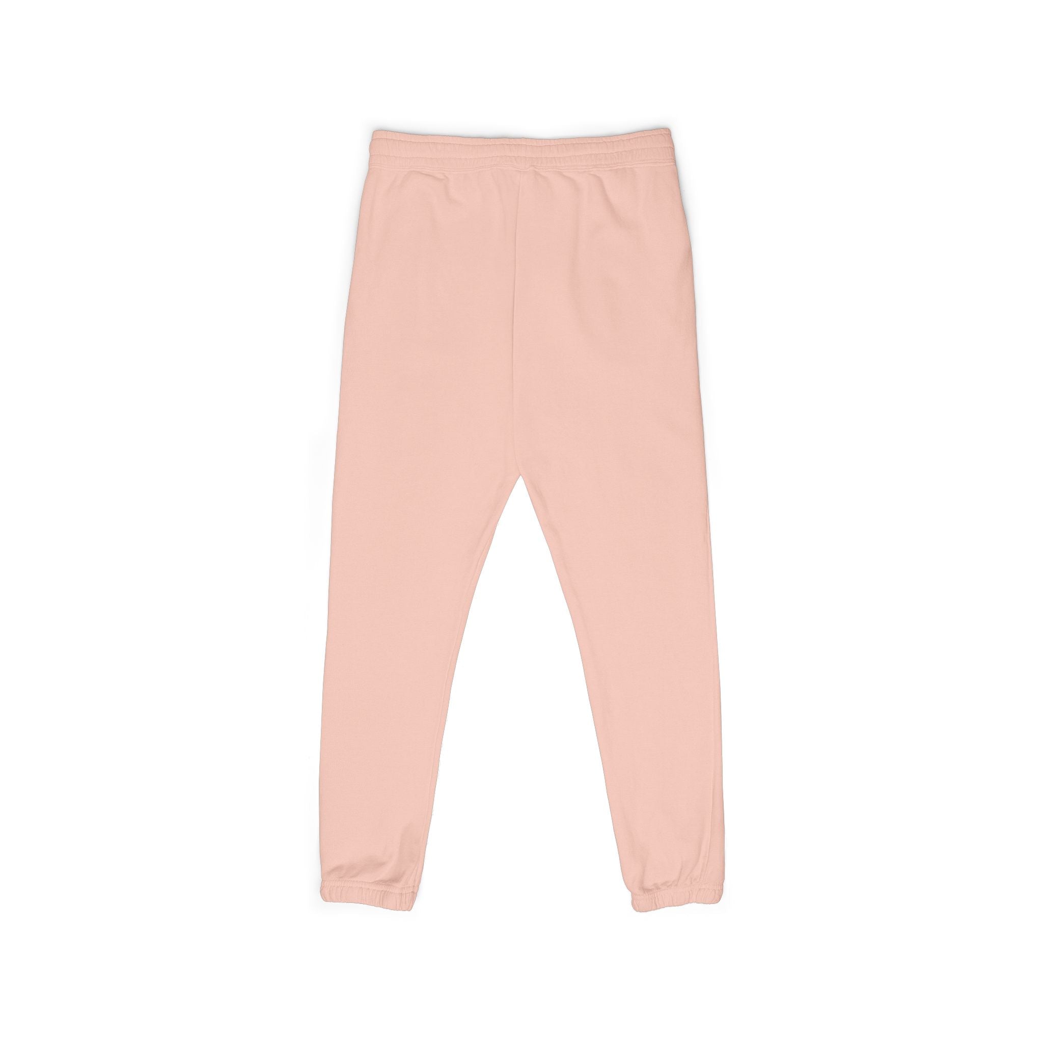 Progress over Perfection Embroidered Garment-Dyed Fleece Sweatpants — Minimal Small Script Logo Joggers