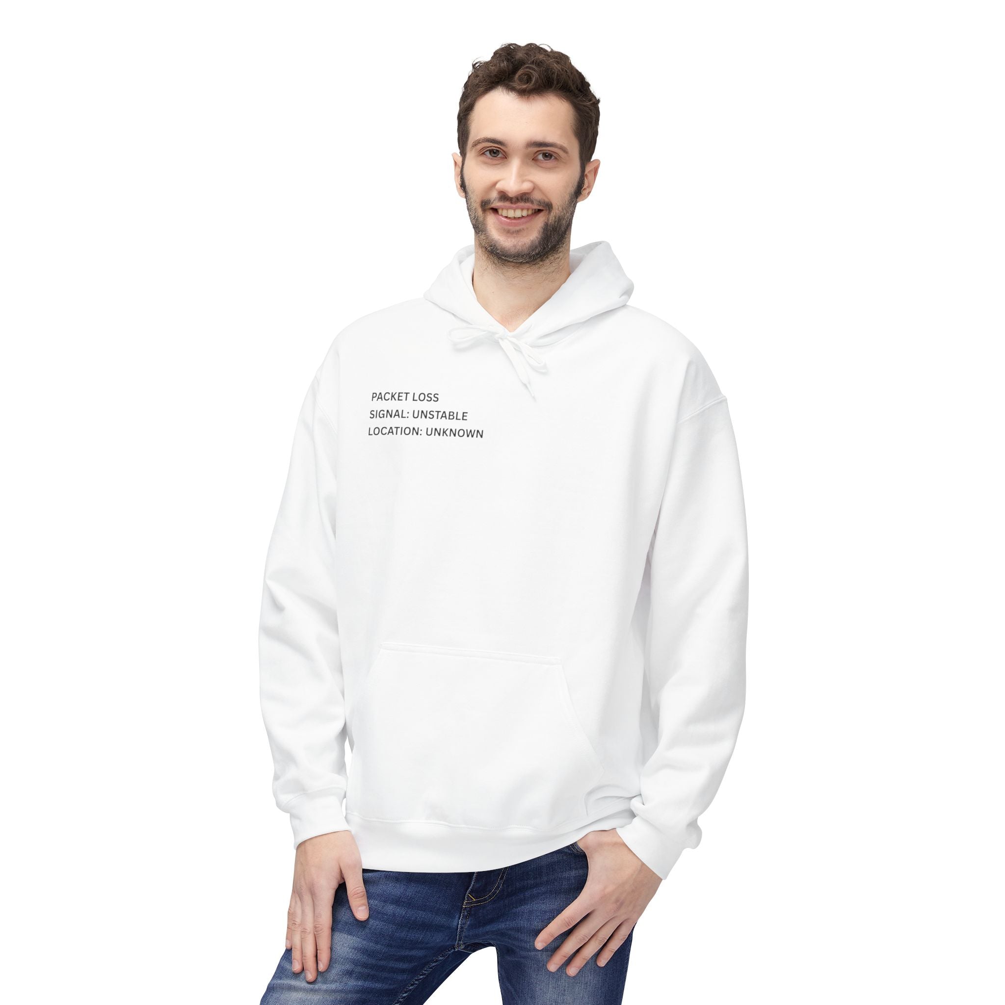 Connected to WiFi, Disconnected from Reality Hoodie – Minimal World Map Tech Travel Pullover