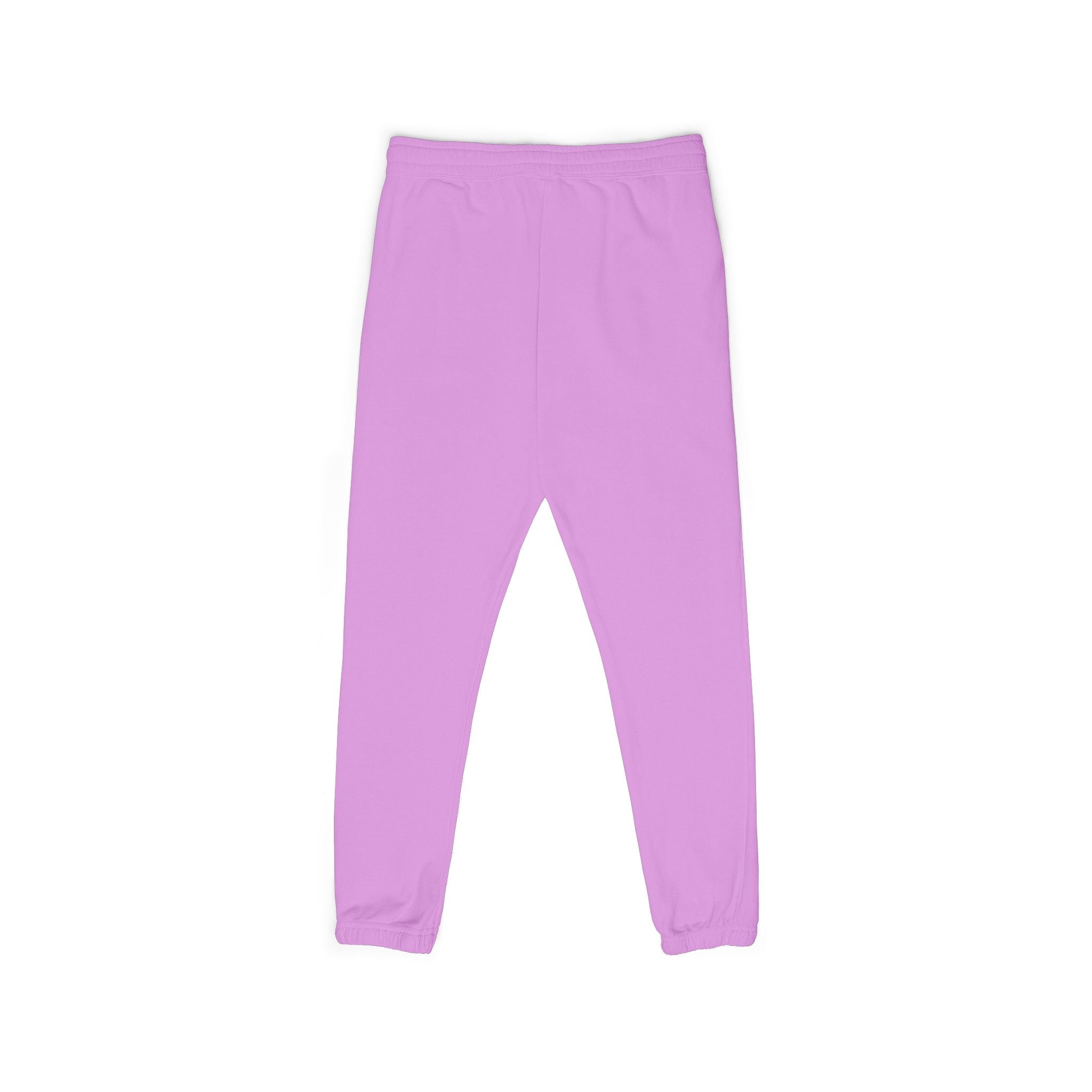 Progress over Perfection Embroidered Garment-Dyed Fleece Sweatpants — Minimal Small Script Logo Joggers