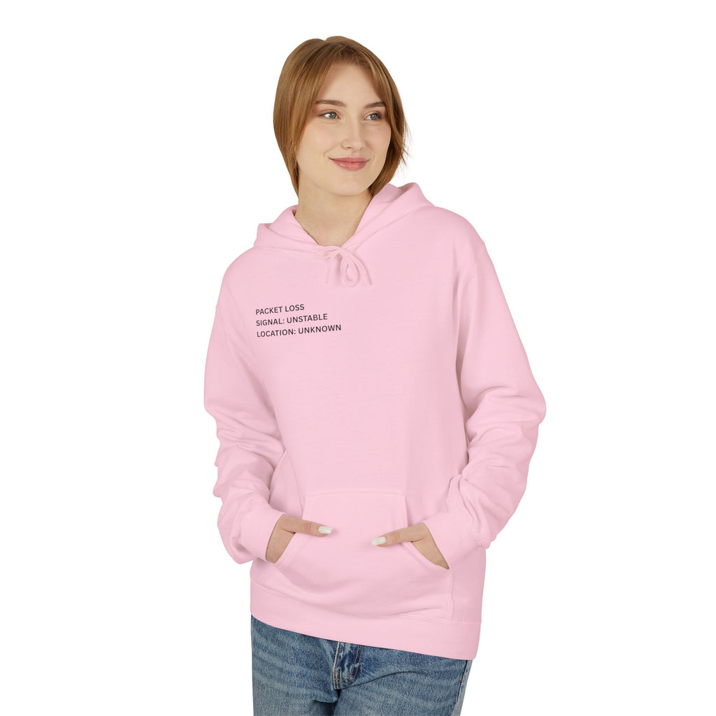 Connected to WiFi, Disconnected from Reality Hoodie – Minimal World Map Tech Travel Pullover