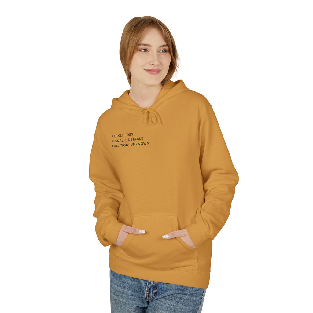 Connected to WiFi, Disconnected from Reality Hoodie – Minimal World Map Tech Travel Pullover