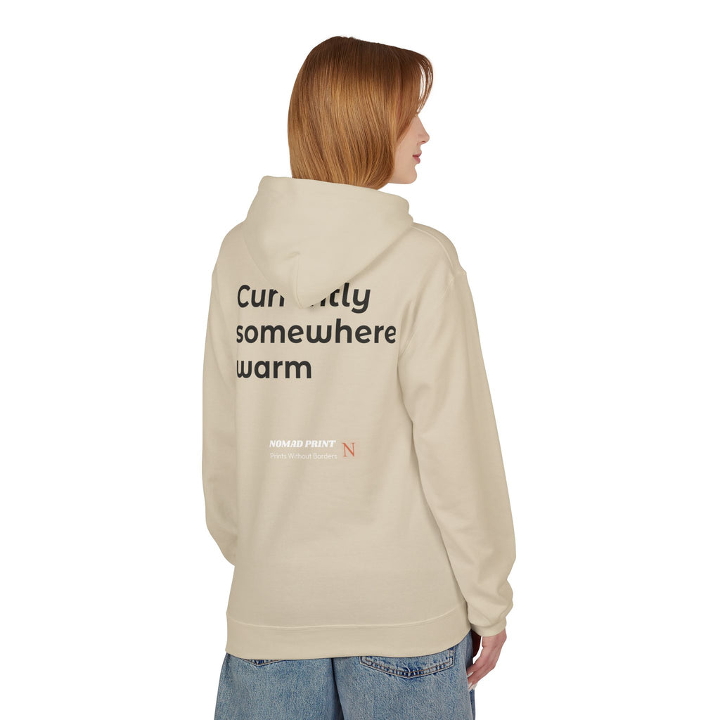 Aloha Adventure Hoodie — "Currently Somewhere Warm" Tropical Graphic Hoodie