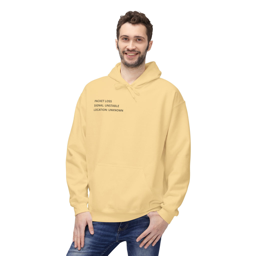 Connected to WiFi, Disconnected from Reality Hoodie – Minimal World Map Tech Travel Pullover