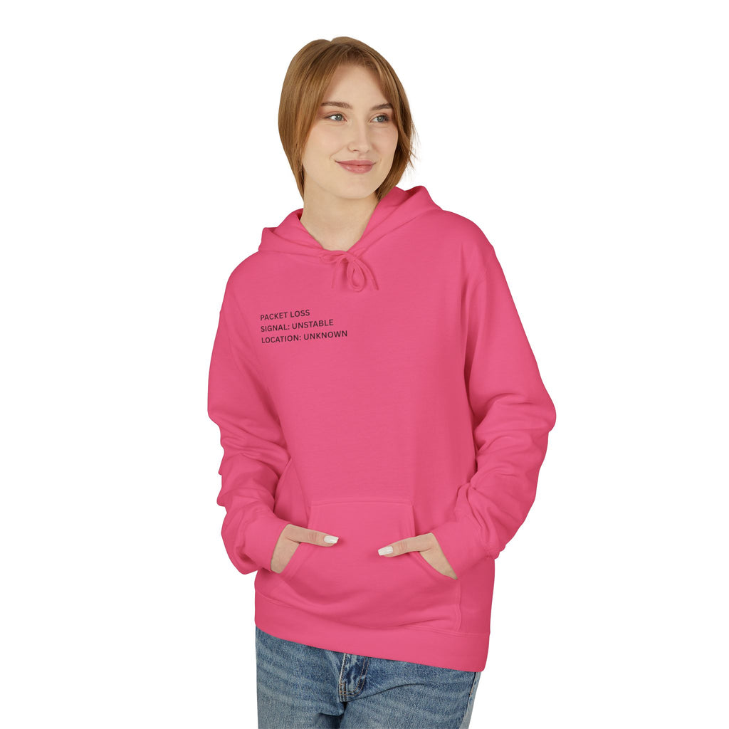 Connected to WiFi, Disconnected from Reality Hoodie – Minimal World Map Tech Travel Pullover
