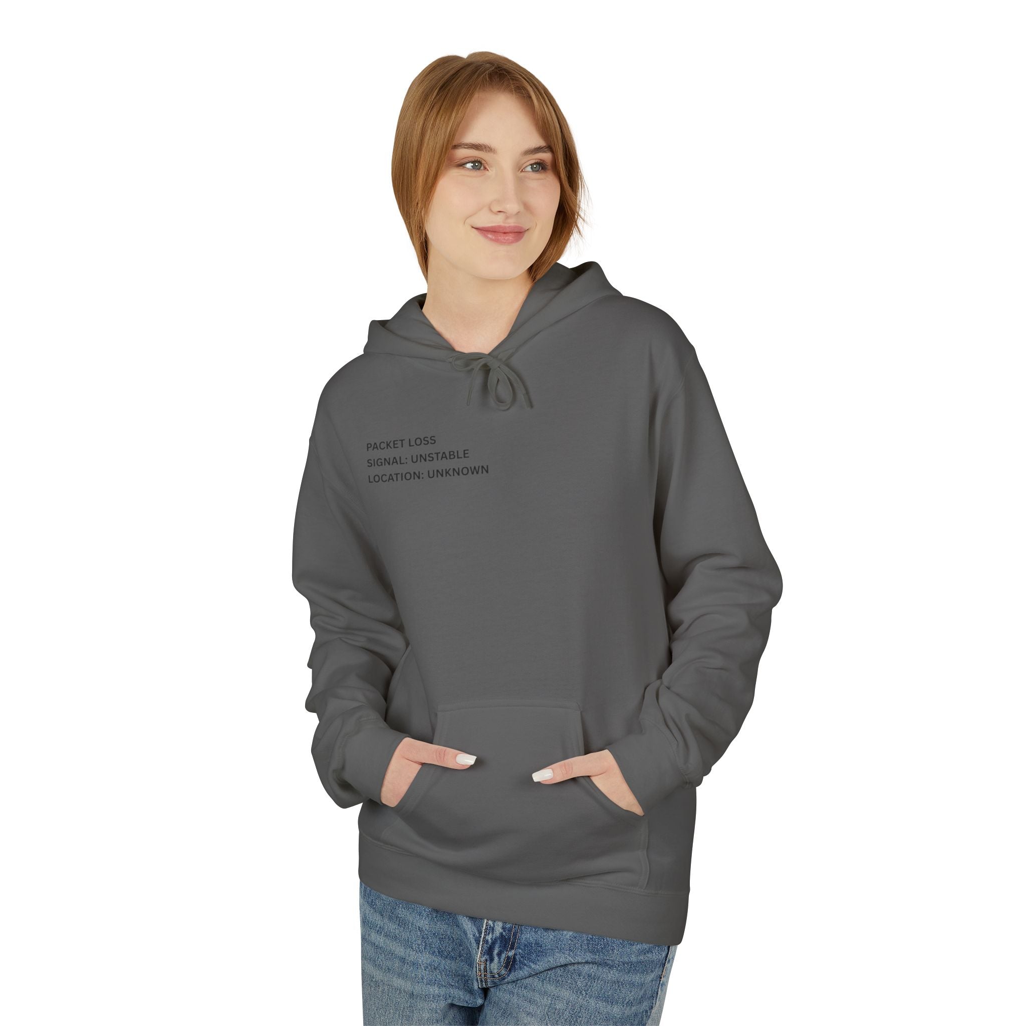 Connected to WiFi, Disconnected from Reality Hoodie – Minimal World Map Tech Travel Pullover