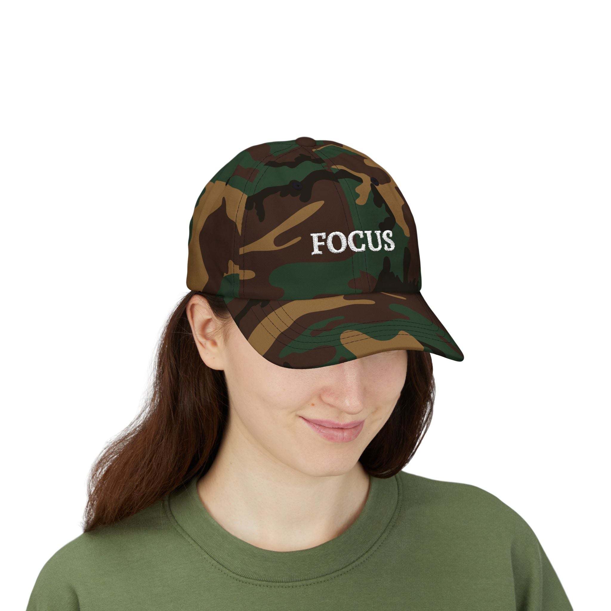 Focus Embroidered — Adjustable Cotton Low-Profile Baseball Hat