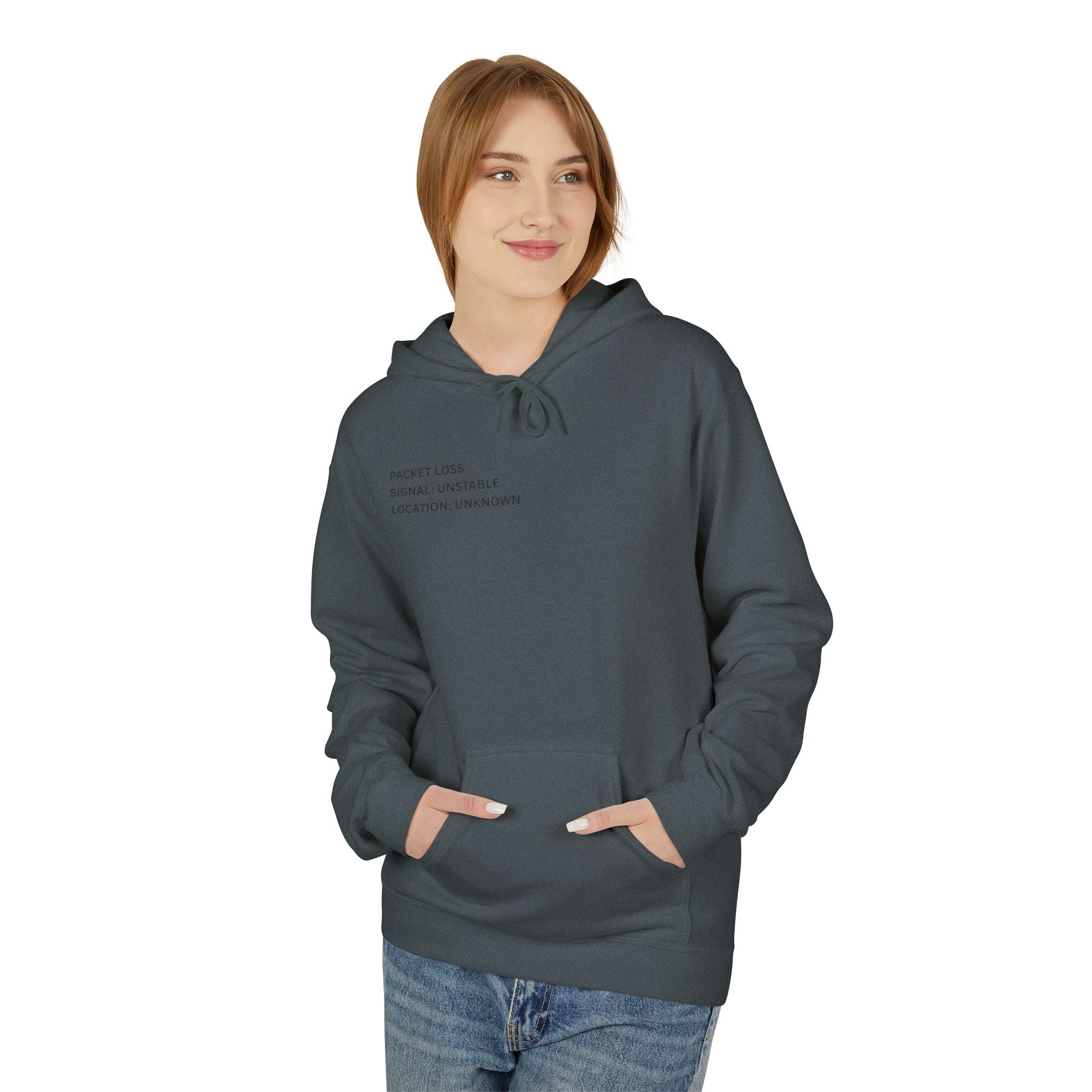 Connected to WiFi, Disconnected from Reality Hoodie – Minimal World Map Tech Travel Pullover