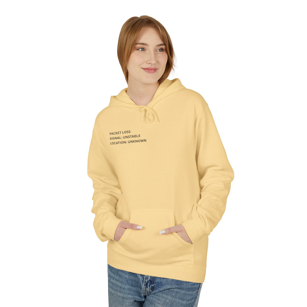 Connected to WiFi, Disconnected from Reality Hoodie – Minimal World Map Tech Travel Pullover