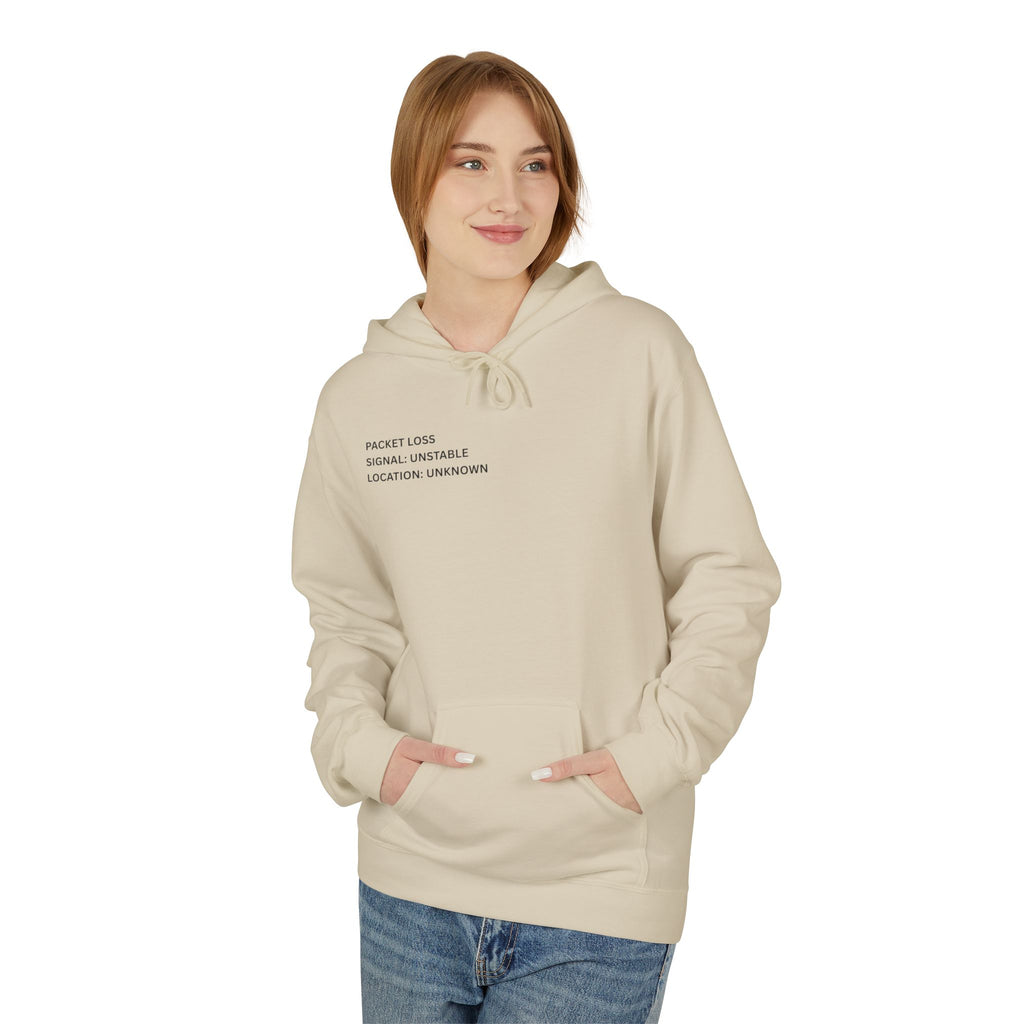 Connected to WiFi, Disconnected from Reality Hoodie – Minimal World Map Tech Travel Pullover