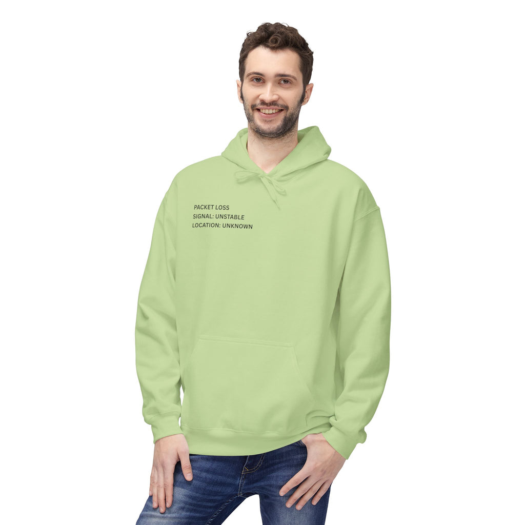 Connected to WiFi, Disconnected from Reality Hoodie – Minimal World Map Tech Travel Pullover