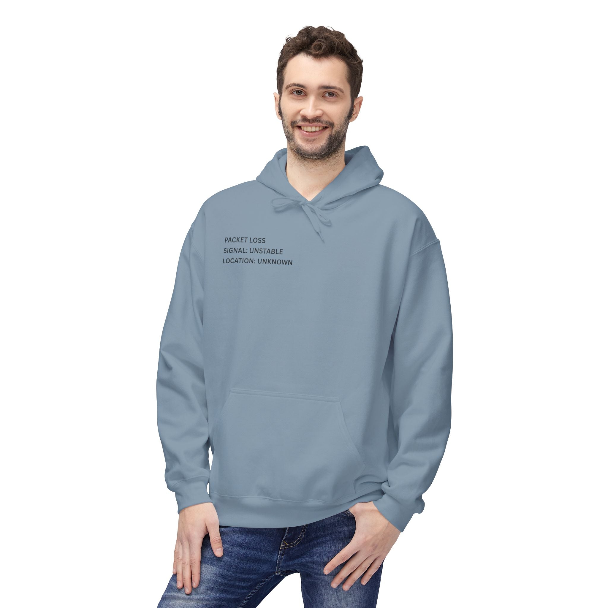 Connected to WiFi, Disconnected from Reality Hoodie – Minimal World Map Tech Travel Pullover