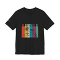 Summer Palm Beach T-Shirt — Vintage Striped Sunset Tee