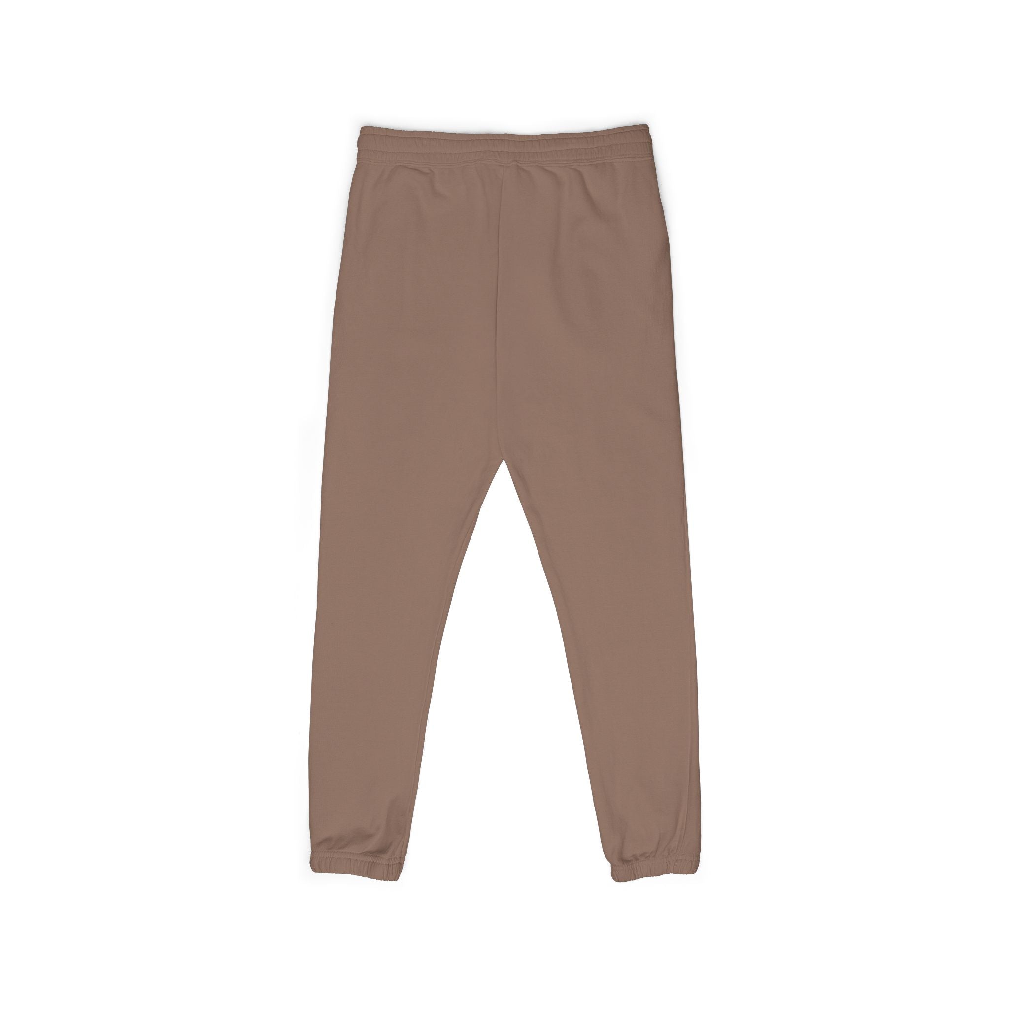 Progress over Perfection Embroidered Garment-Dyed Fleece Sweatpants — Minimal Small Script Logo Joggers