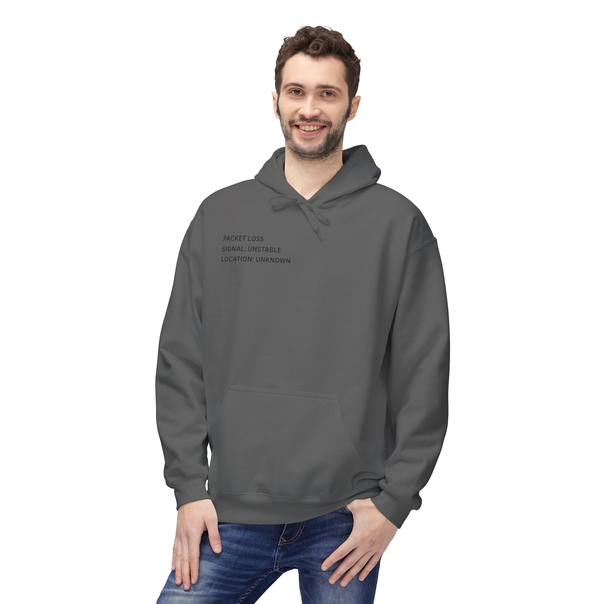 Connected to WiFi, Disconnected from Reality Hoodie – Minimal World Map Tech Travel Pullover