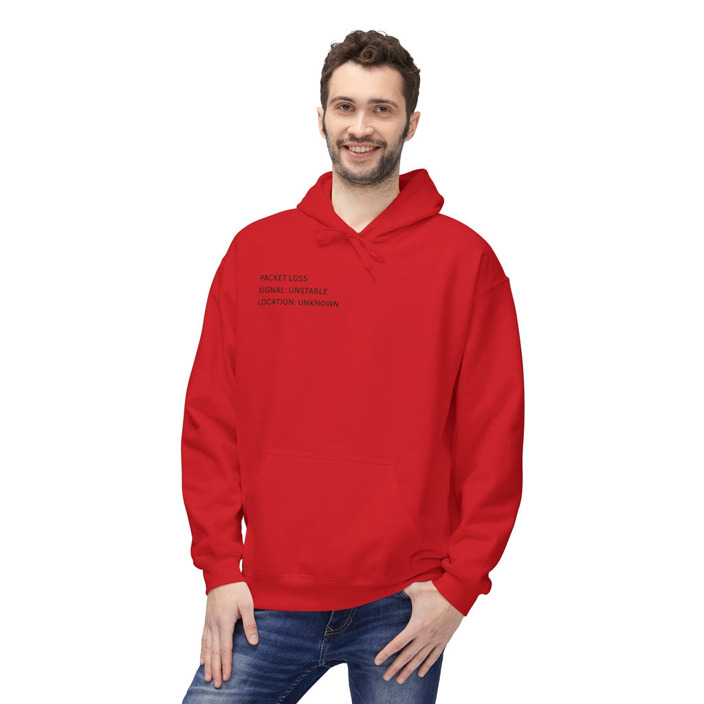 Connected to WiFi, Disconnected from Reality Hoodie – Minimal World Map Tech Travel Pullover