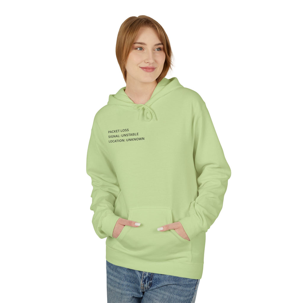 Connected to WiFi, Disconnected from Reality Hoodie – Minimal World Map Tech Travel Pullover